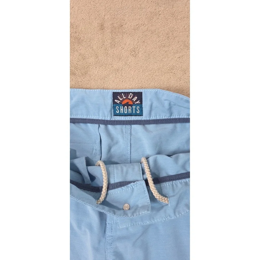 Faherty All Day Shorts Mens 28 Blue Heathered 